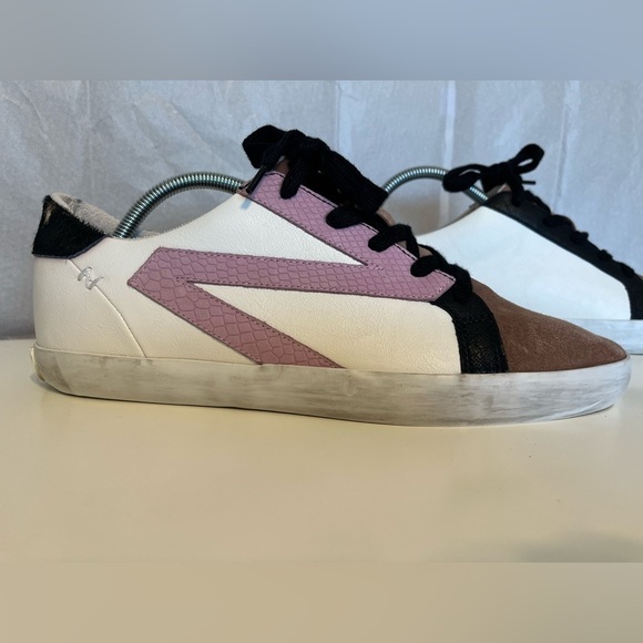 ZODIAC FAYE RETRO Dyed calf hair leather Fashion Sneakers Shoes Funky Punk Sz 10 - Picture 6 of 13